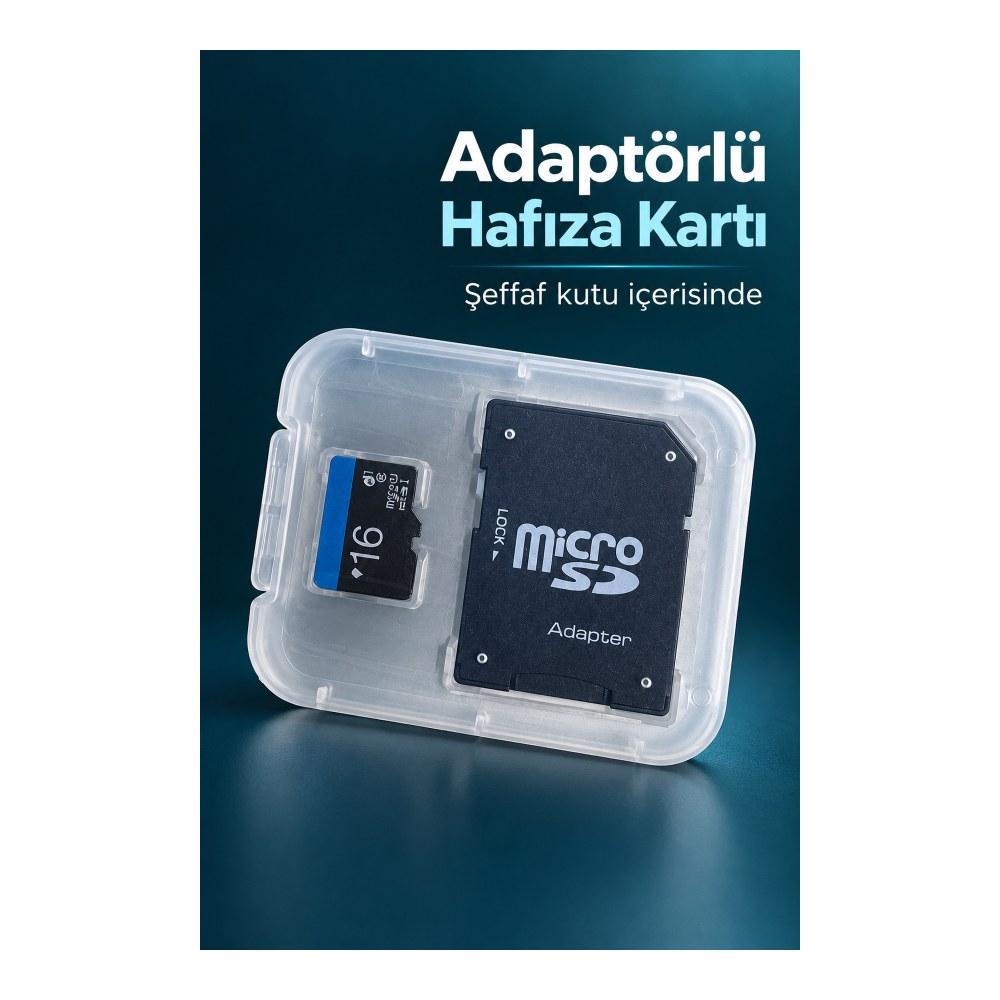 16 GB Hafıza Kartı ve Adaptör Kutulu Set