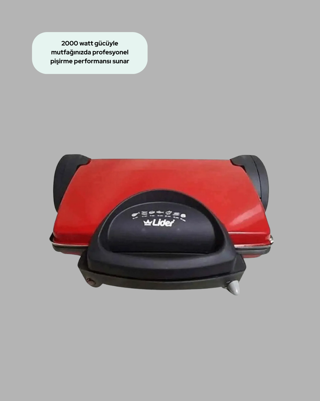 2000W Tost ve Izgara Makinesi – Granite/Teflon Plaka Seçenekli