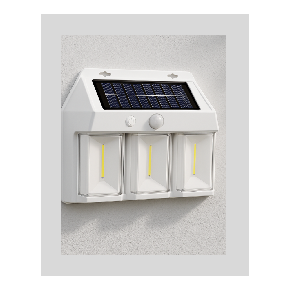 3 in 1 Solar Duvar Lambası – IP65 Su Geçirmez, Hareket Sensörlü Yeni Nesil