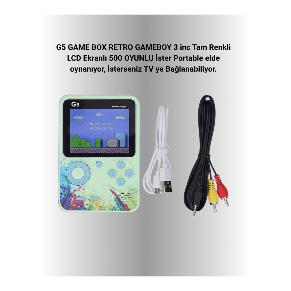 G5 Game Box Retro Mini Oyun Konsolu – 500 Dahili Oyun Yeni Nesil
