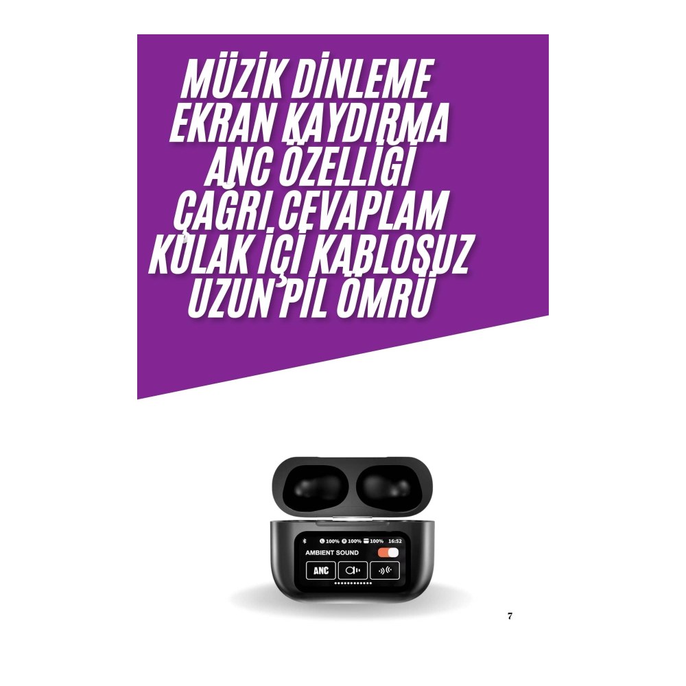 Kablosuz Bluetooth Kulaklık Pro Yeni Nesil Dokunmatik Kontrol Yeni Nesil