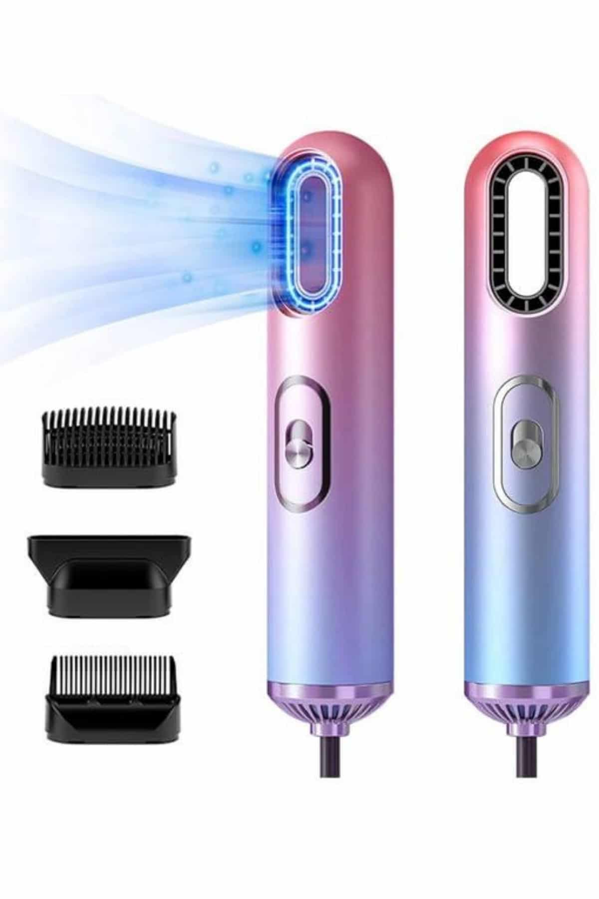 Saç Kurutma Makinesi İyon Üflemeli Saç Şekillendirici 3 Başlıklı Taşınabilir