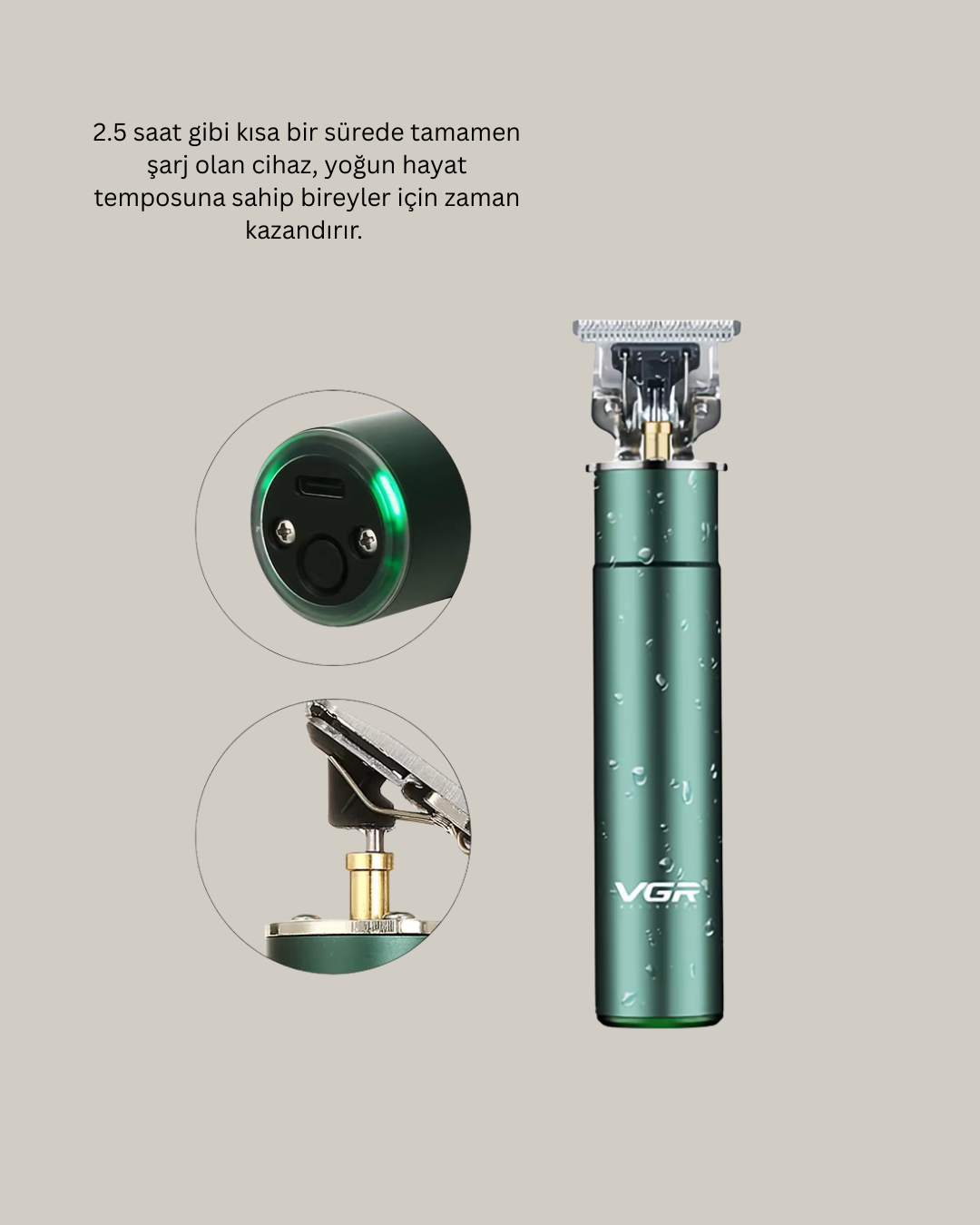 Ergonomik Tasarımlı Dayanıklı Metal Gövdeli Saç Kesme Makinesi