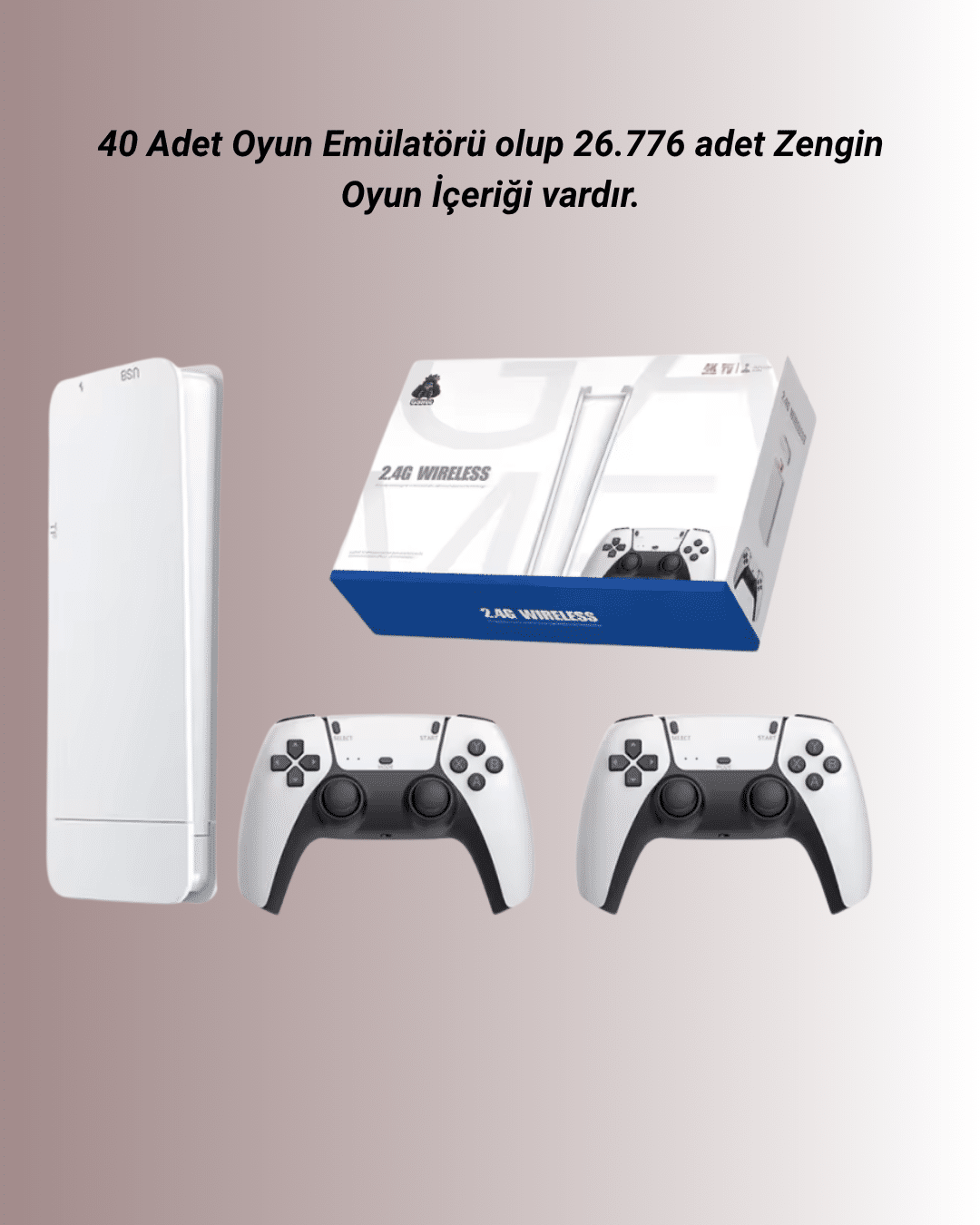 HDMI Çıkışlı Çift Kablosuz Kollu Retro Game Stick – M15