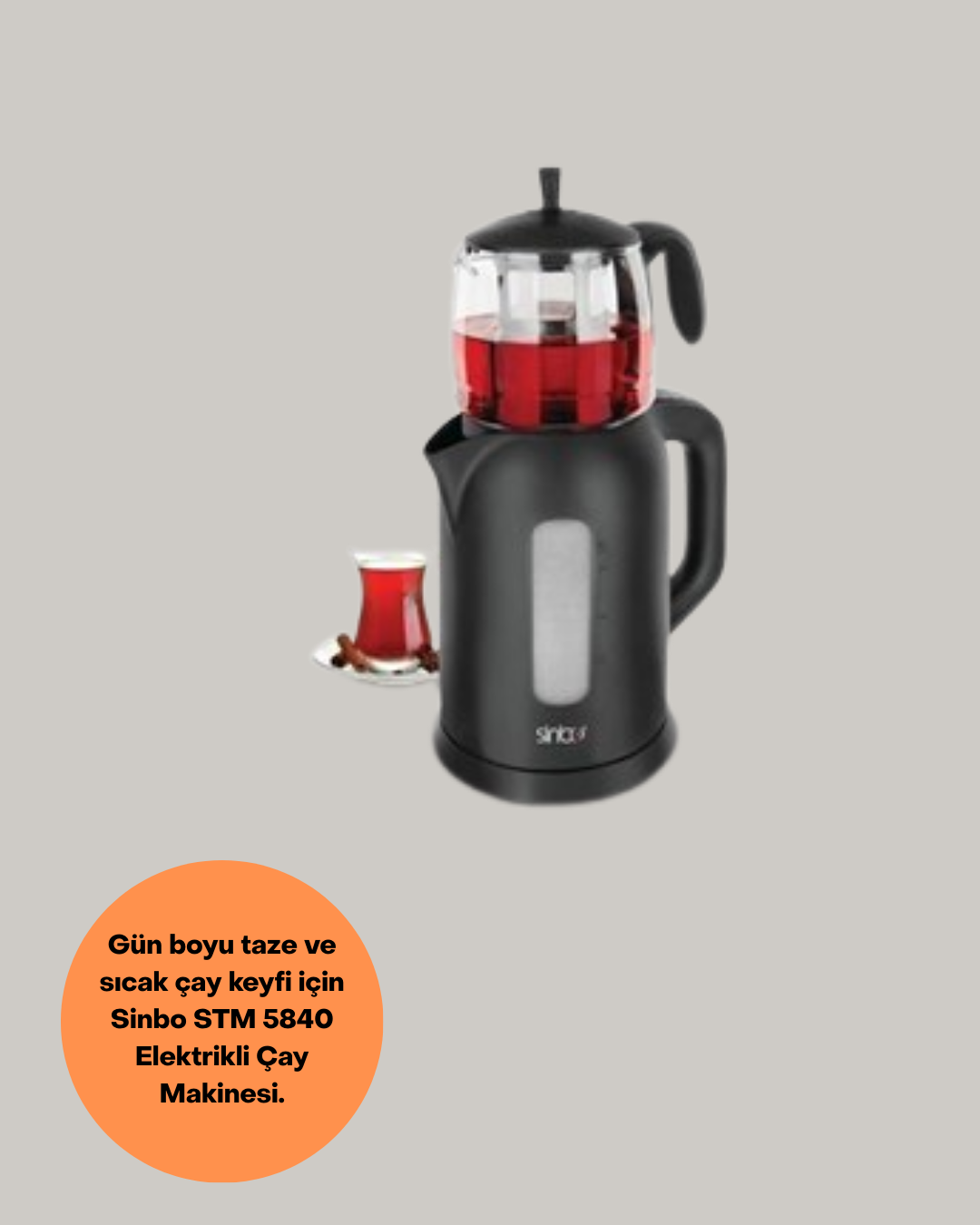 Sinbo STM 5840 Elektrikli Çay Makinesi 1800 Watt 1,7 Litre