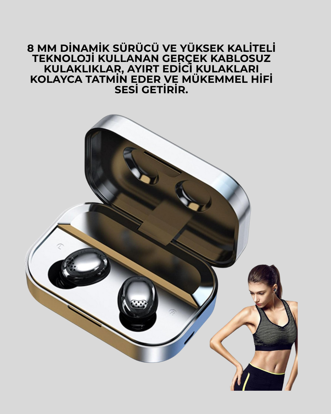 Metal Kasa Bluetooth Kulak İçi Kulaklık – Net Çağrı, Güçlü Bağlantı