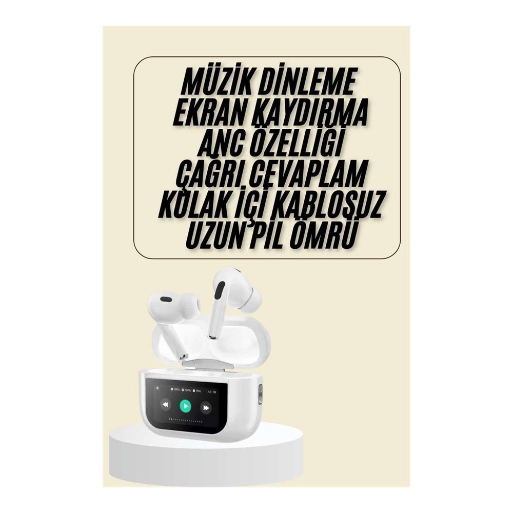 Dokunmatik Ekranlı Bluetooth Kulaklık TWS İOS Android Tüm Telefonlara Uyumlu Kulaklık Yeni Nesil