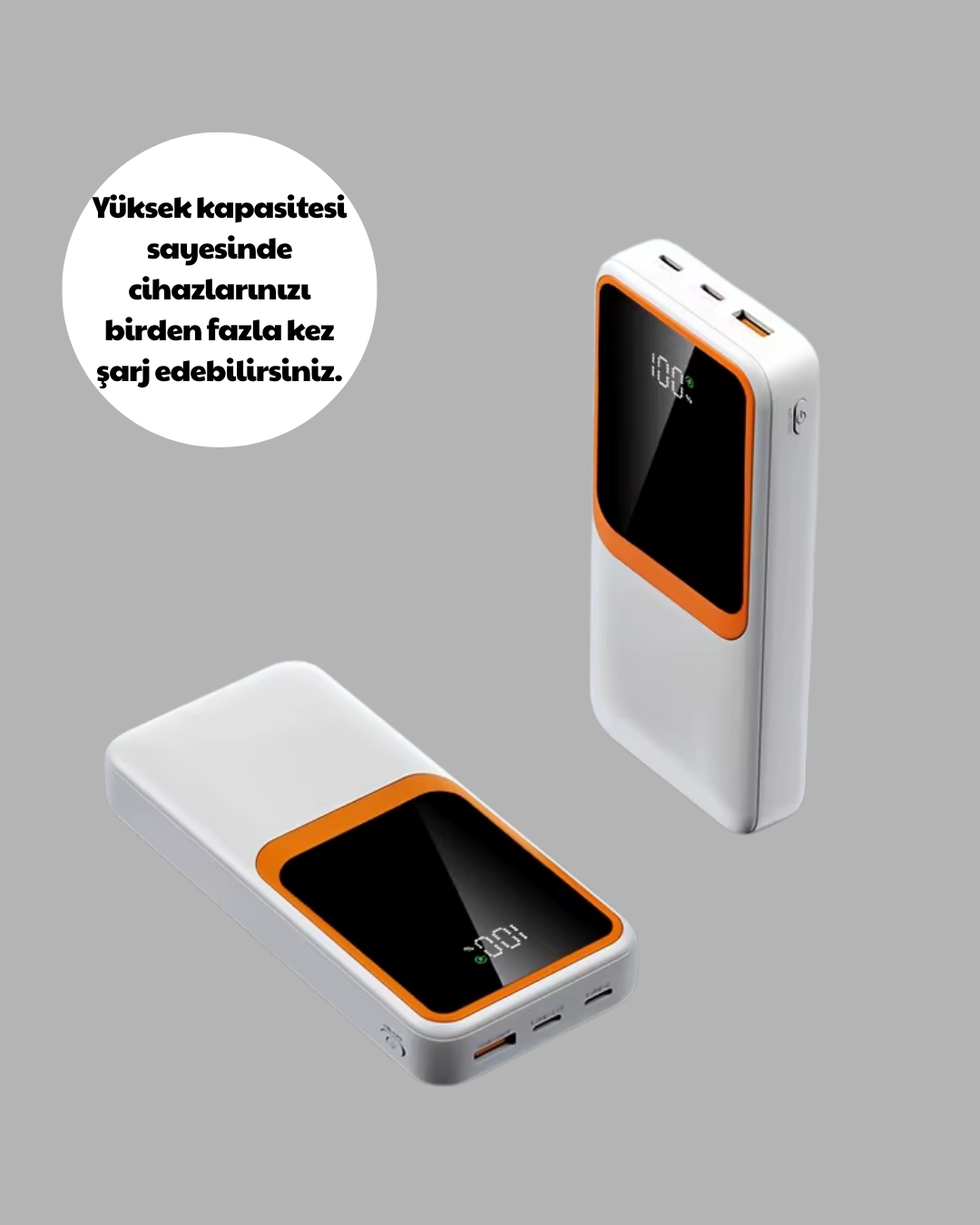 10000 mAh Hızlı Şarj Destekli Powerbank – Hafif, Kompakt ve Güvenli
