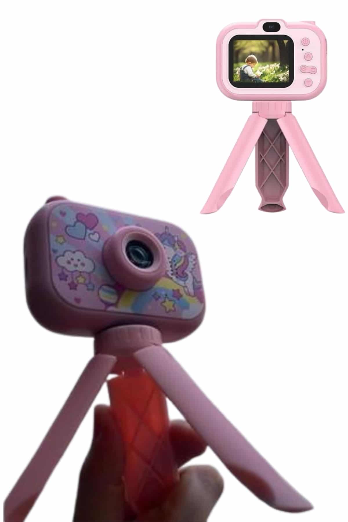 Ayaklı Çocuk Kamerası Tripodlu Mini 1080p Hd Çocuk Kamera