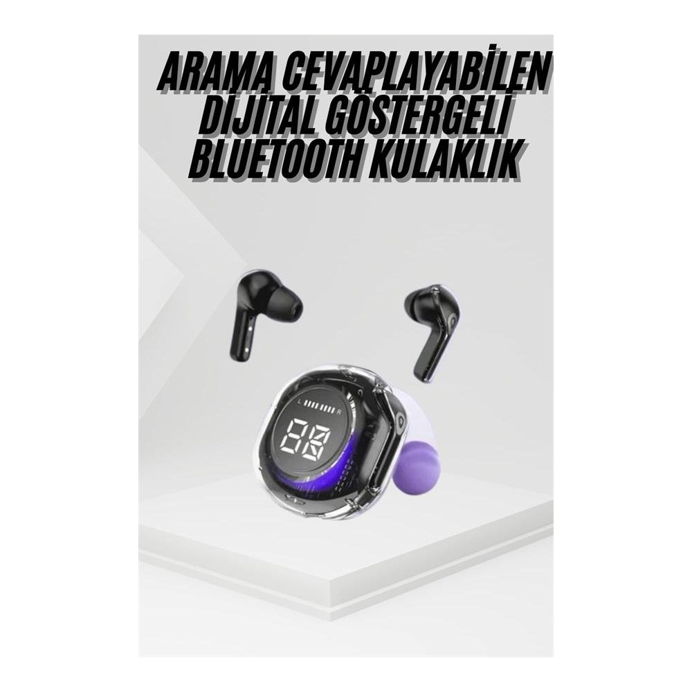 Kablosuz Dijital Göstergeli Powerbanklı IOS ve  Android Uyumlu Kulaklık