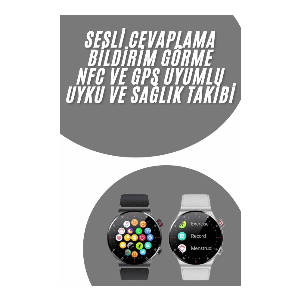 Akıllı Saat Adımsayar Nabız Ölçer Titreşim Özellikli Çağrı Cevaplama Sosyal Medya Yeni Nesil