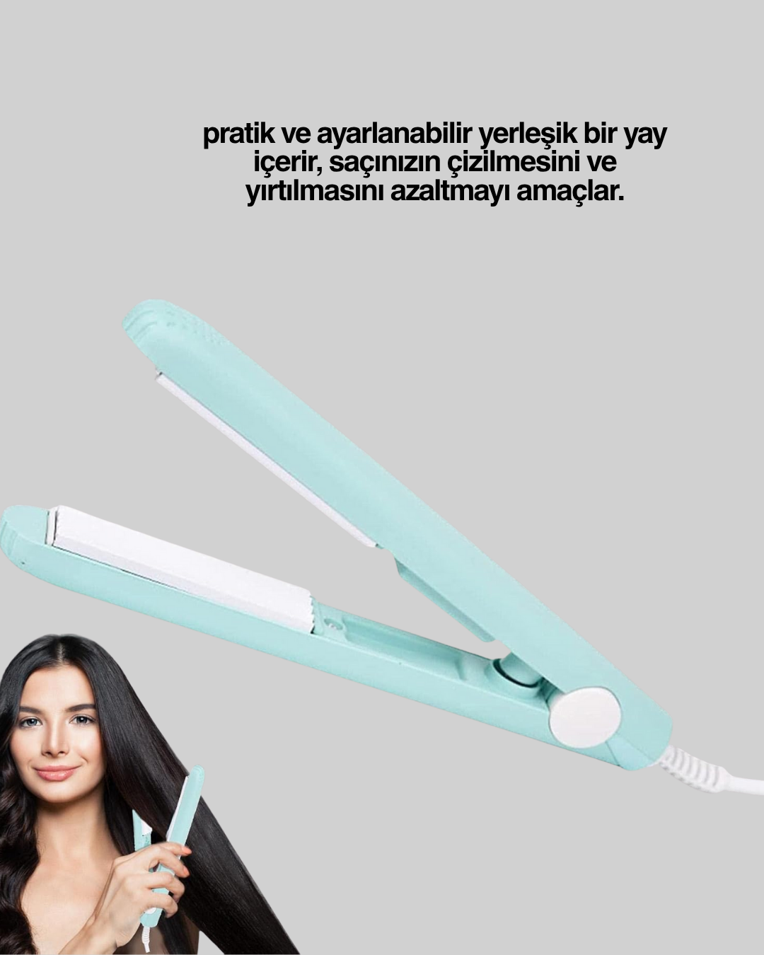 Otomatik Güç Ayarlı, Yaylı Sistemli Kısa Saç Kıvırıcı – Çekmeden ve Kırmadan Şekillendirme