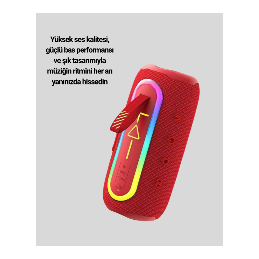 Taşınabilir Şarjlı Bluetooth Hoparlör Güçlü Bas Yeni Nesil