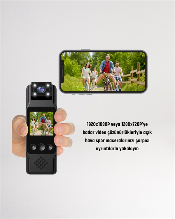 Hareket Algılayıcılı Taşınabilir Mini Kamera – 3MP Fotoğraf, Düşük Güç Tüketimi
