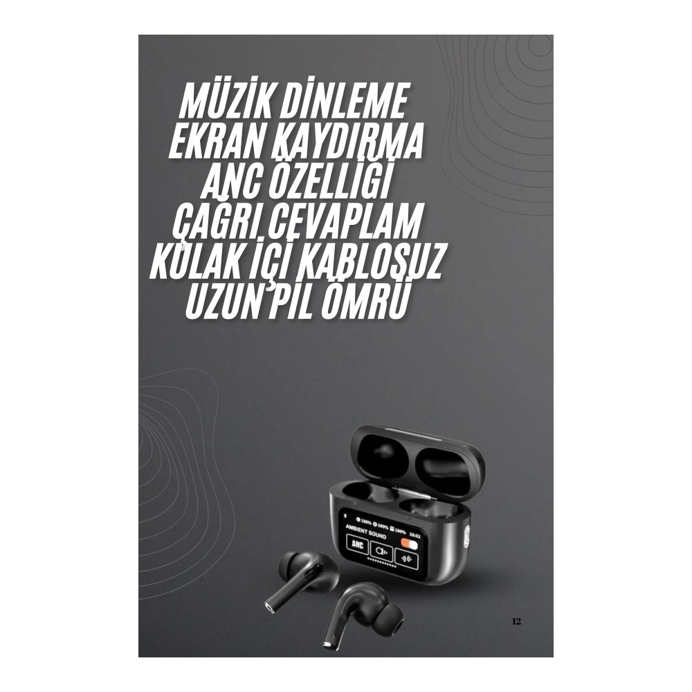 Yeni Nesil Pro Ekranlı Bluetooth Kulaklık 5.0 Bluetooth Yeni Nesil