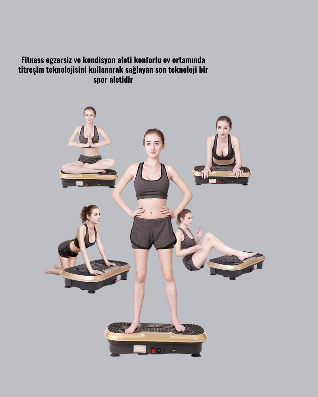 Vücut Şekillendirmeye Yardımcı Titreşimli Spor Platformu