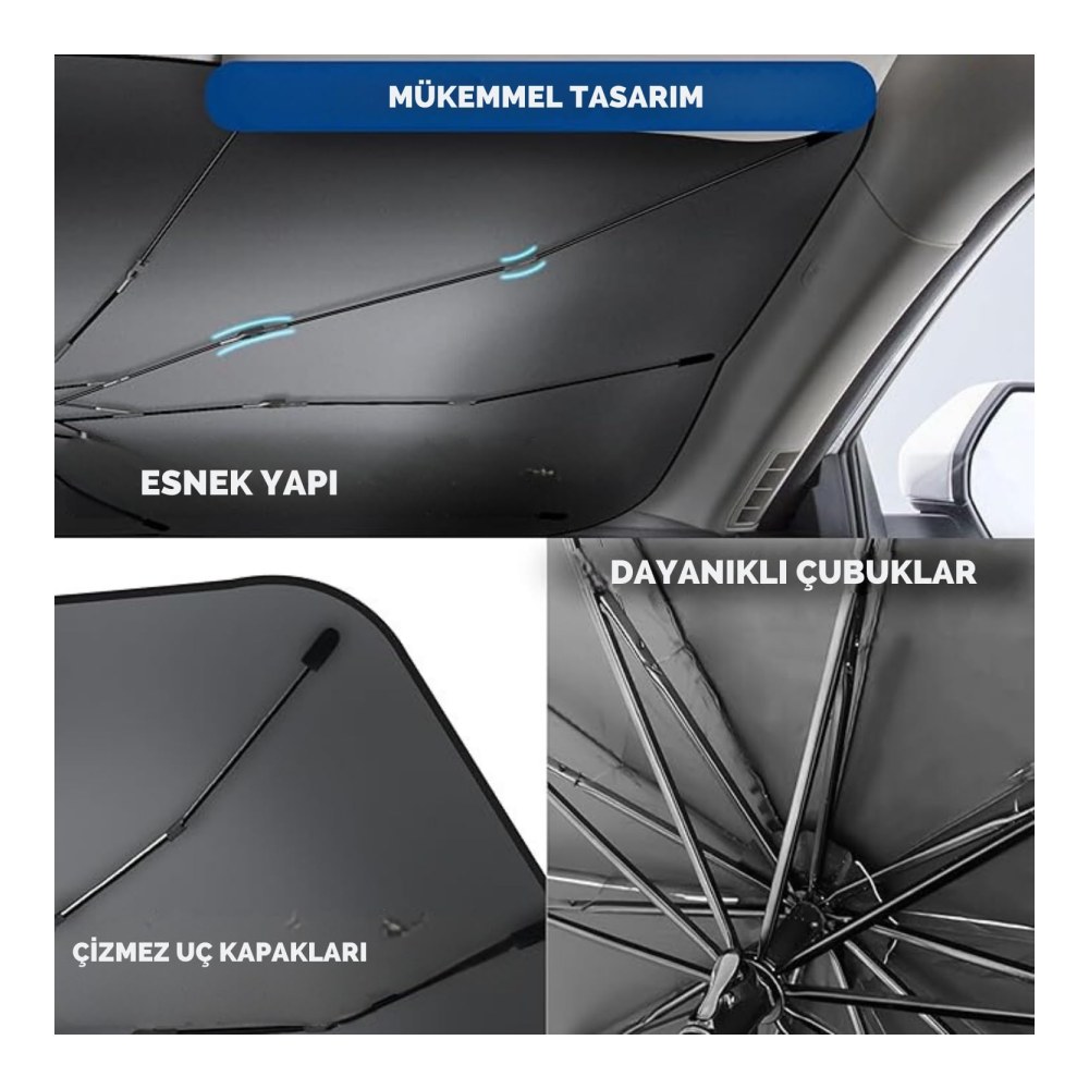 Renault Symbol, Dacia Sandero, Opel Corsa, Ford Ka, Peugeot 208 Uyumlu Oto Şemsiye Yeni Nesil