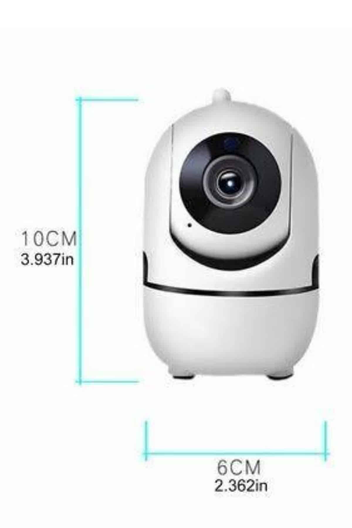 Baby Kamera Kablosuz 720P Beyaz 360 Derece Wifi Kamera Full HD 1080p
