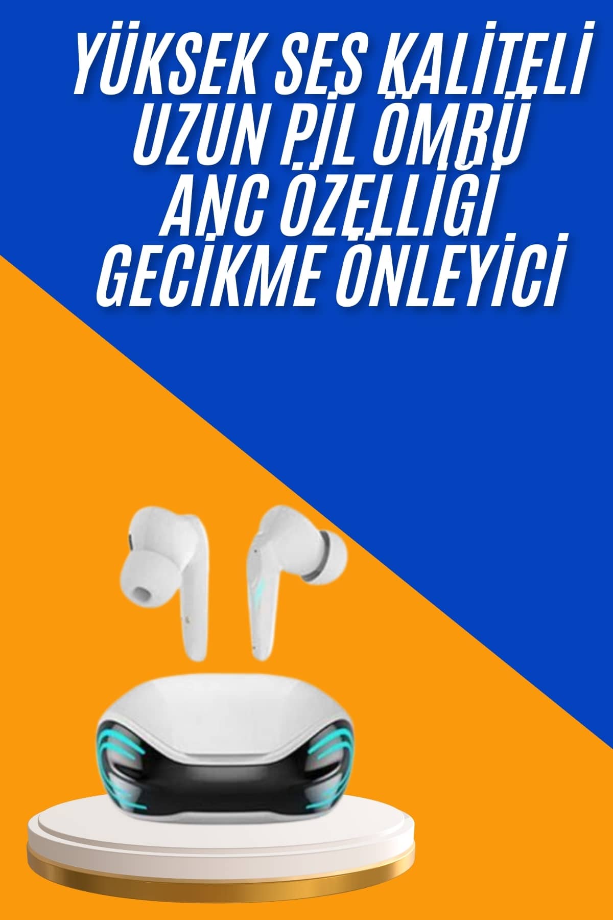 Oyuncu Kulaklığı Mikrofonlu Gürültü Engelleme Gecikme Önleyici Bluetooth Kulaklık