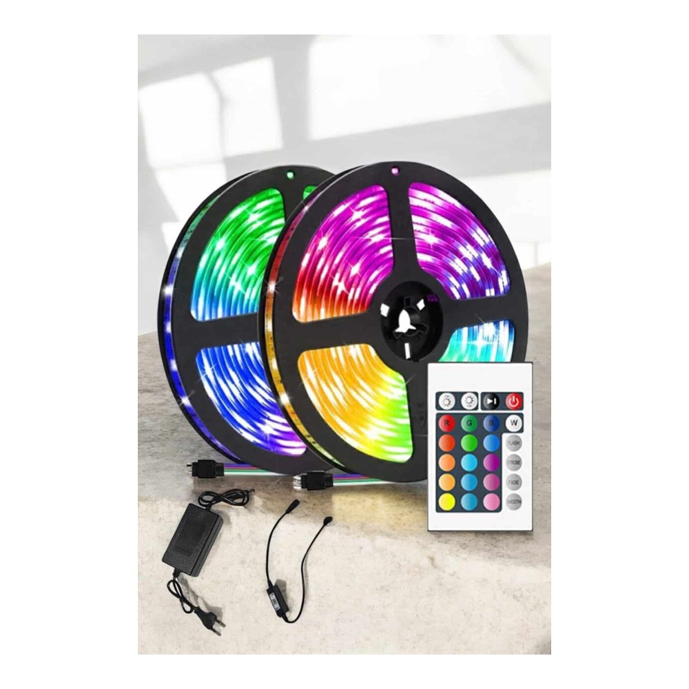 Yeni Nesil RGB Işıklı 10Metre Şerit LED Kumandalı Kullanım