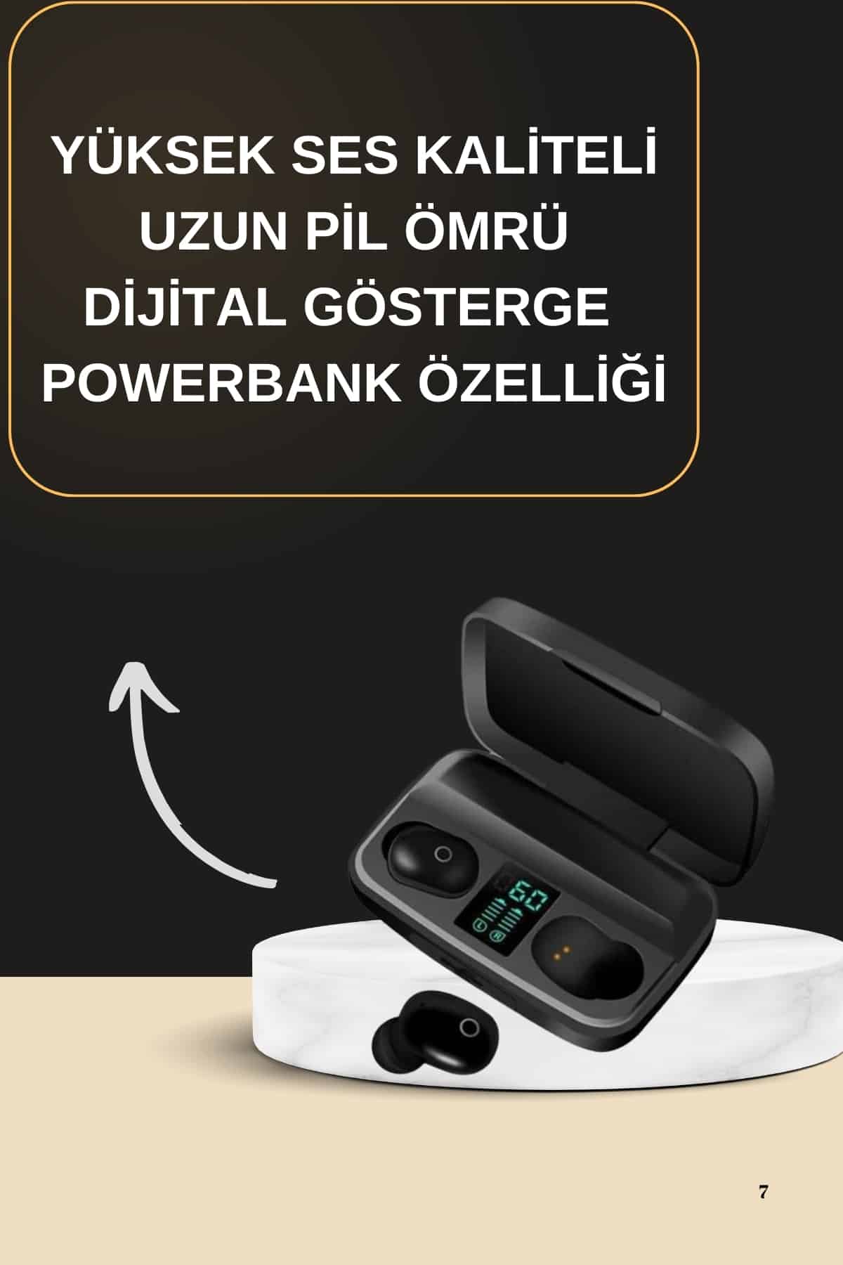 2025 Yeni Model Bluetooth Kulaklık Stereo TWS Kulaklık 5.0 Bluetooth Yüksek Ses Kaliteli