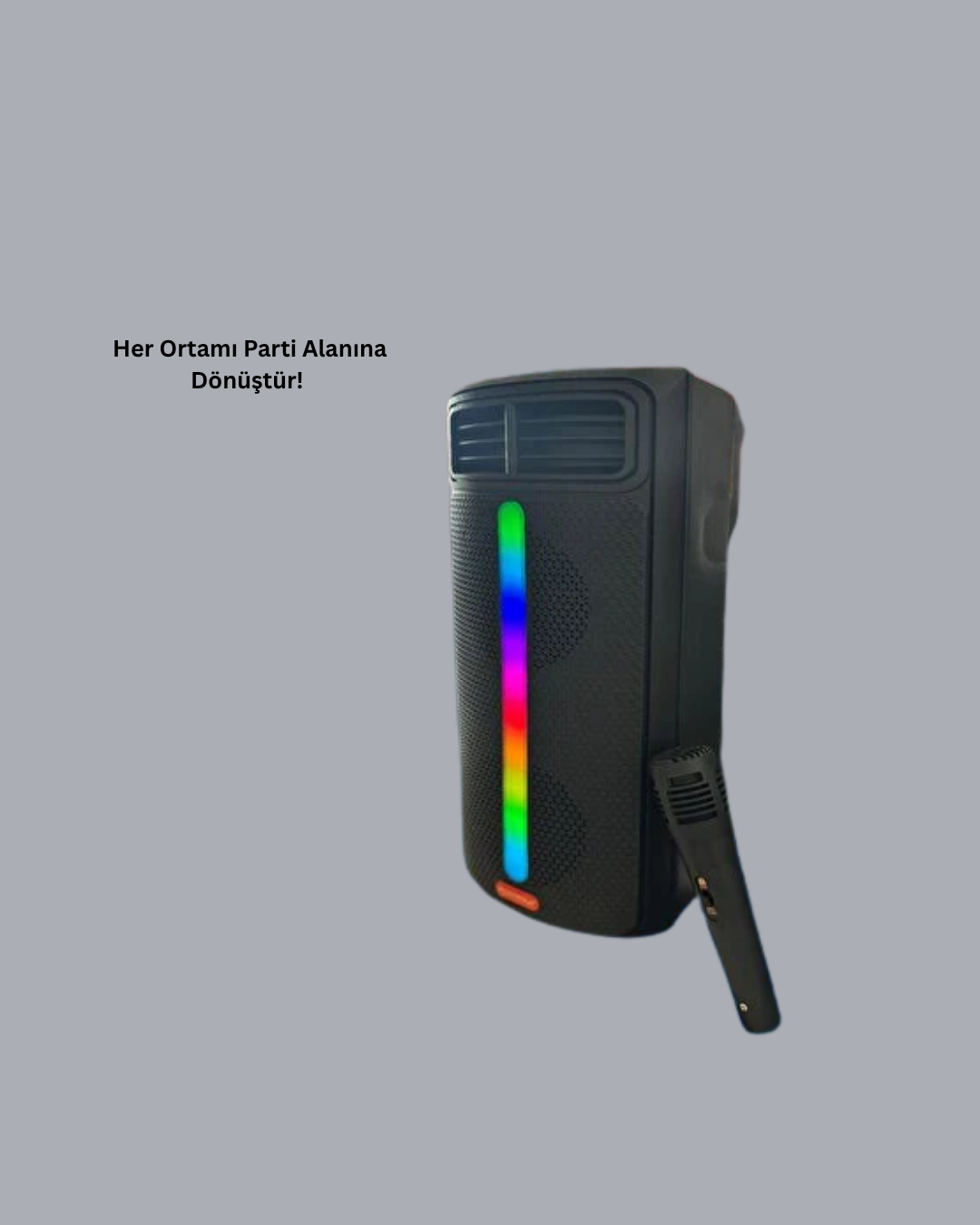 Kablosuz RGB Işıklı Bluetooth Hoparlör | Ev, Parti ve Açık Hava Kullanımı