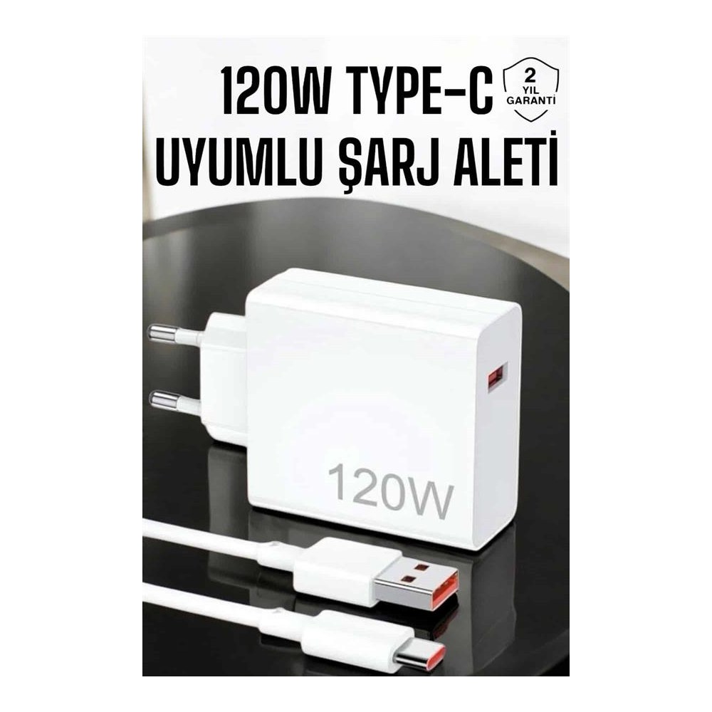 120W Şarj Aleti Type-C Uyumlu Turbo Şarj Aleti Yeni Nesil