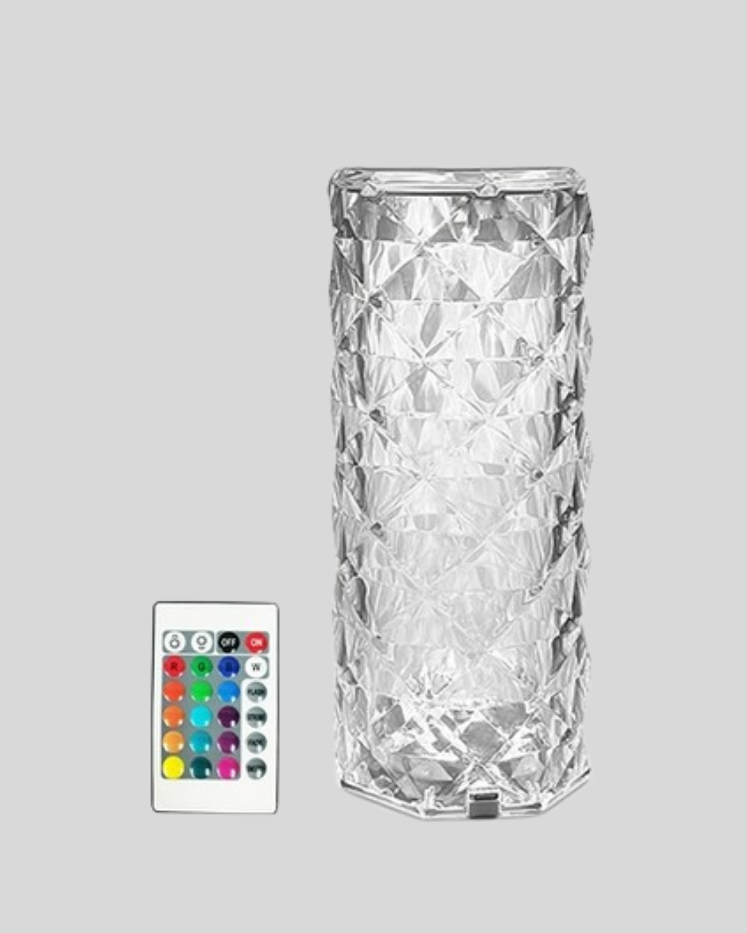 Kristal RGB LED Masa Lambası – Renkli Kumandalı Işık, Dekoratif ve Enerji Tasarruflu