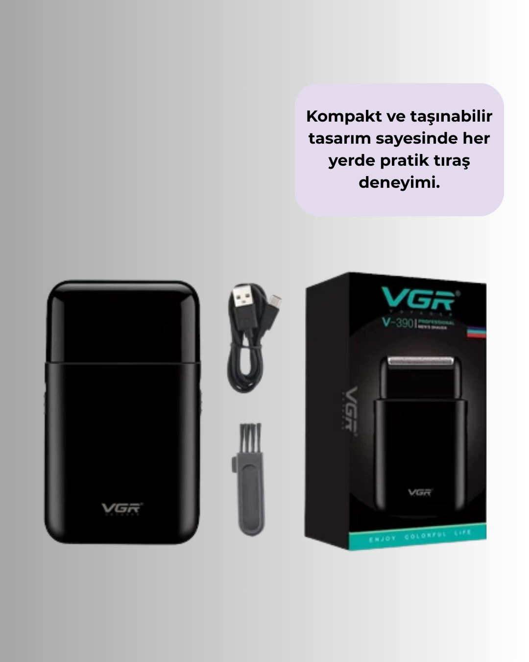 Taşınabilir Mini Elektrikli Tıraş Makinesi | Sessiz ve Güçlü Motor