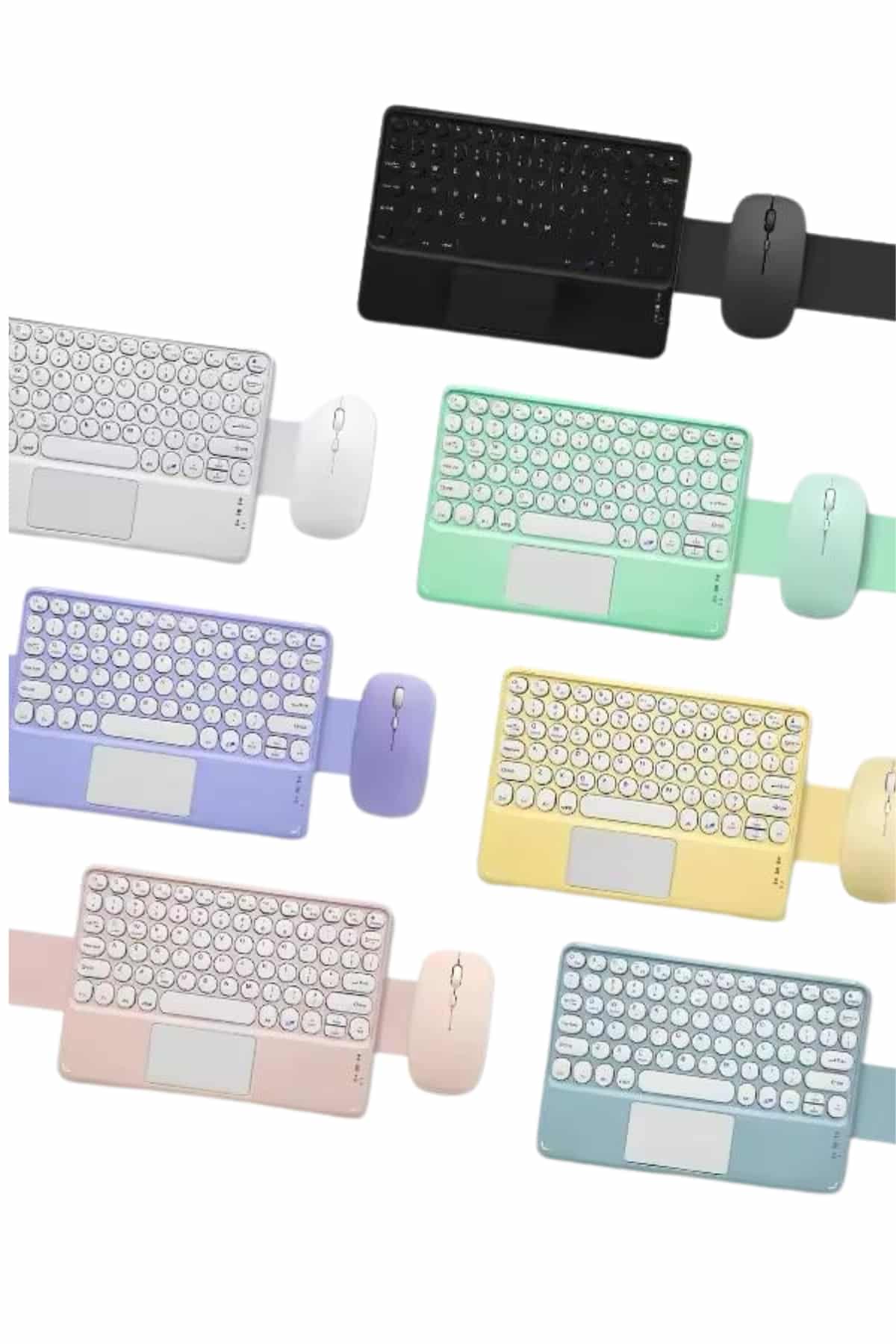 Bluetooth Touchpad Klavye Ultra İnce Taşınabilir Q Klavye