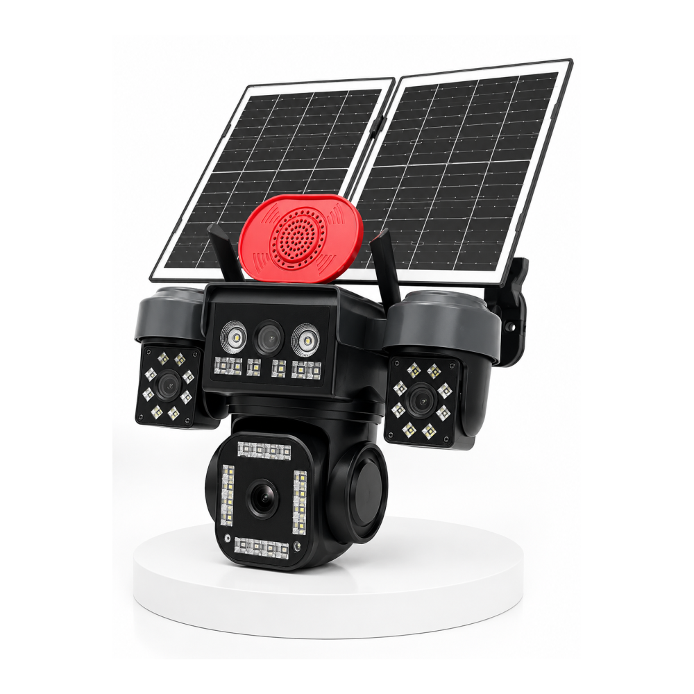 Çift Solar Panel Teknolojisi ile Güneş Enerjisinden Güç Alan Kesintisiz Dış Mekan Güvenlik Kamerası