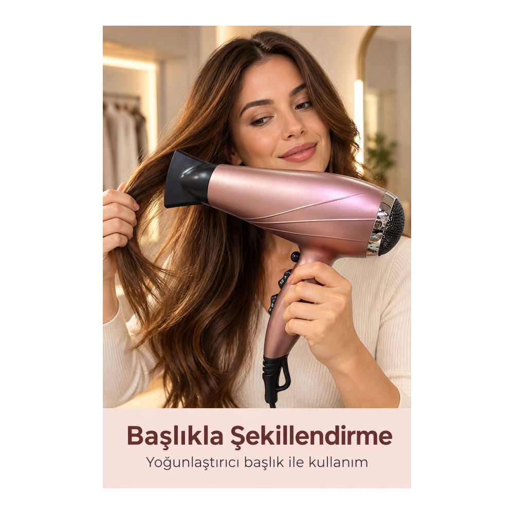 1. Şekillendirme Başlıklı Soğuk Hava Üflemeli Saç Kurutma Makinesi