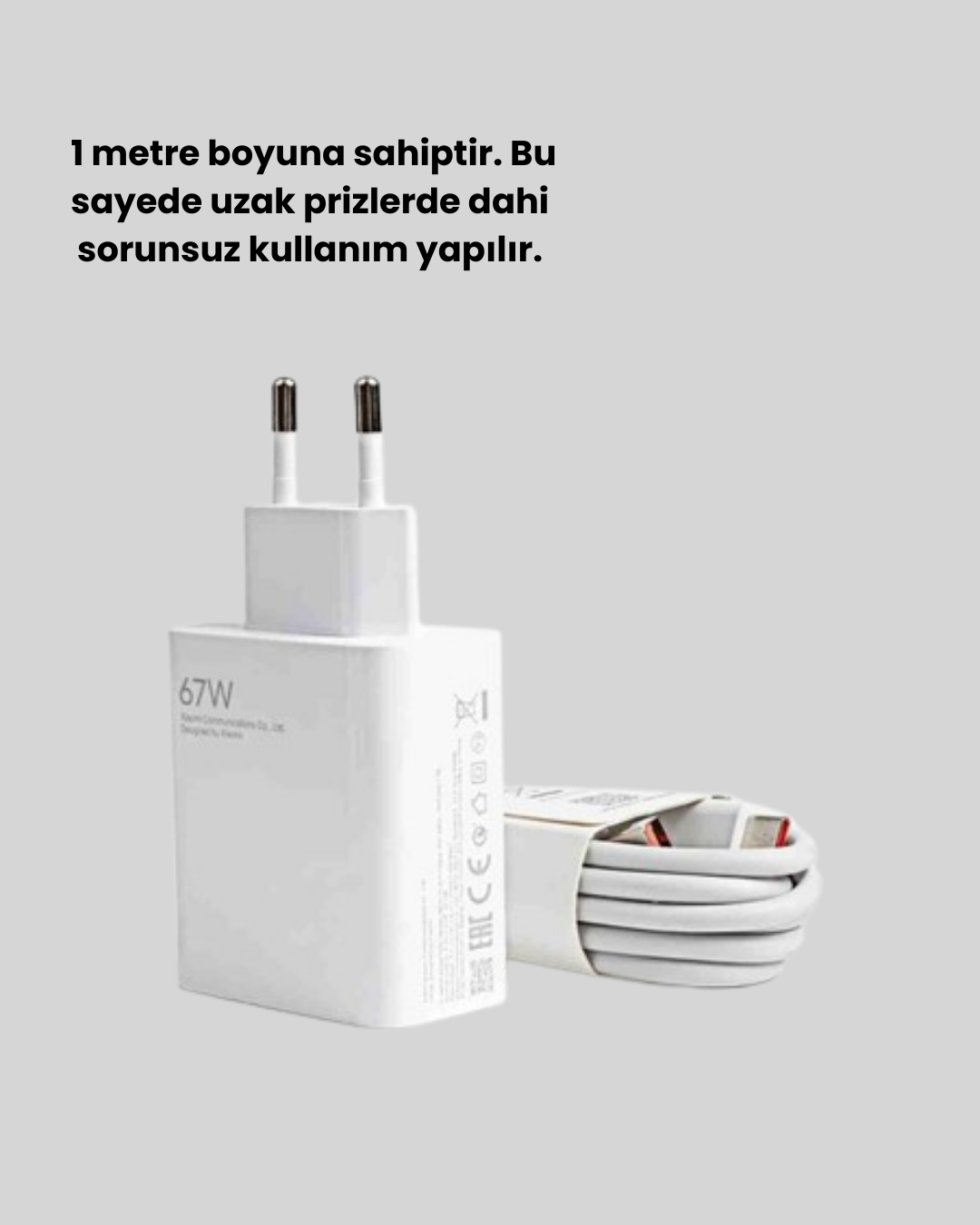 67 Watt Type C Hızlı Şarj Cihazı Huawei P30 P40 Mate 20 Pro Uyumlu