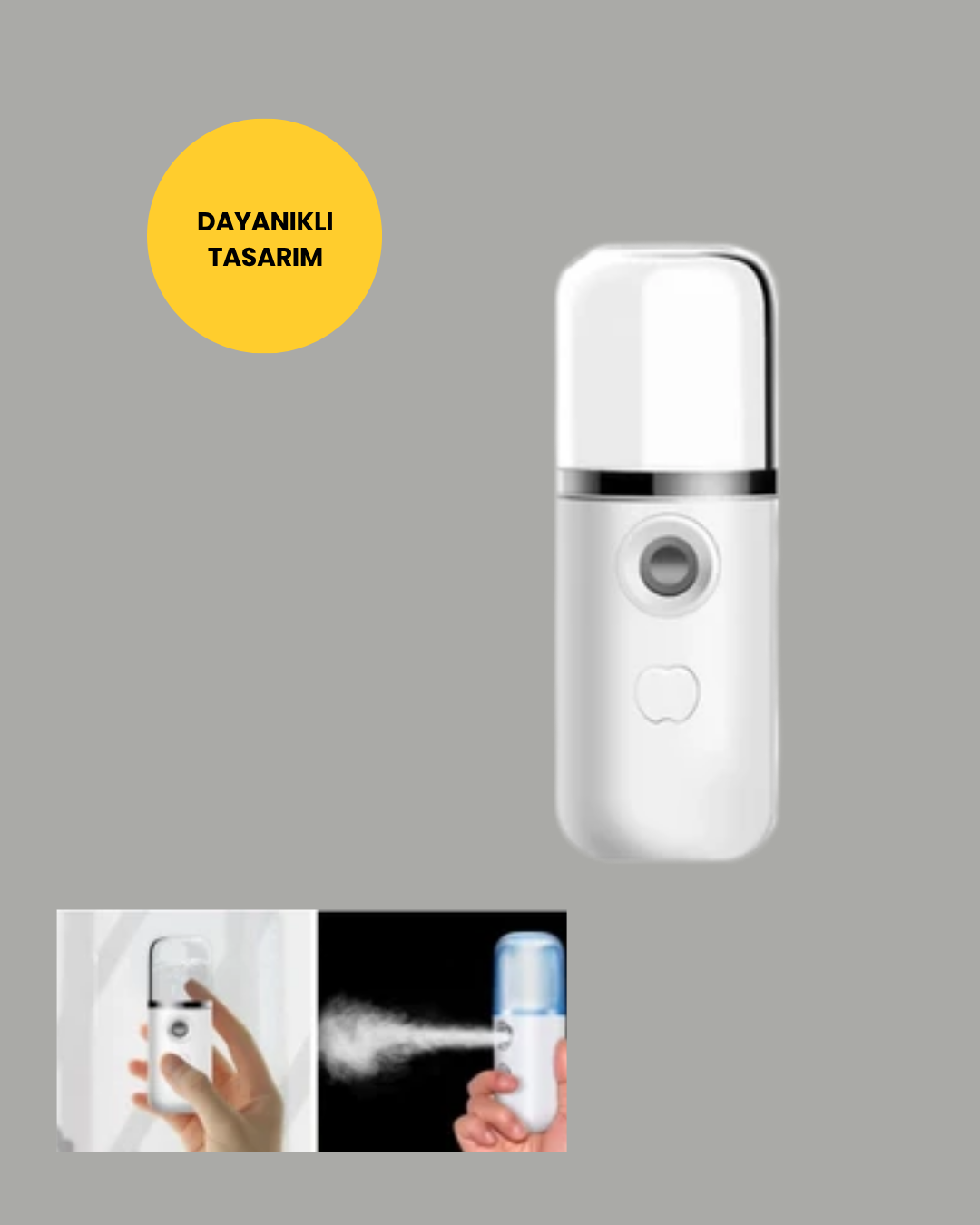 Kablosuz Şarjlı Mini Buhar Nemlendirici – Cilt ve Ortam İçin Taşınabilir Akıllı Cihaz