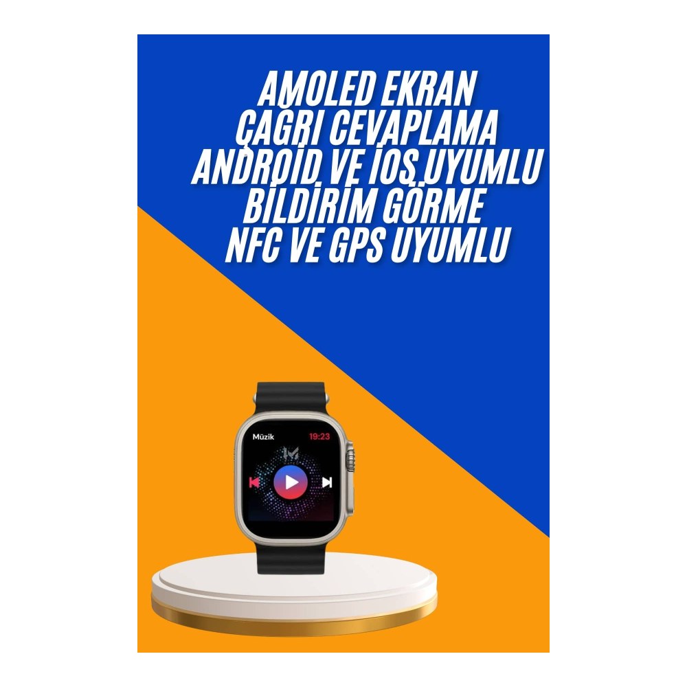 Akıllı Saat Çok Fonksiyonlu Unısex Sosyal Medya Girişli Bluetooth Bağlantılı Yeni Nesil