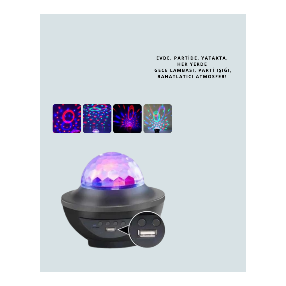 10 Renkli Kombinasyon + Breathing Light + 2 Saat Zamanlayıcılı Star Lamba