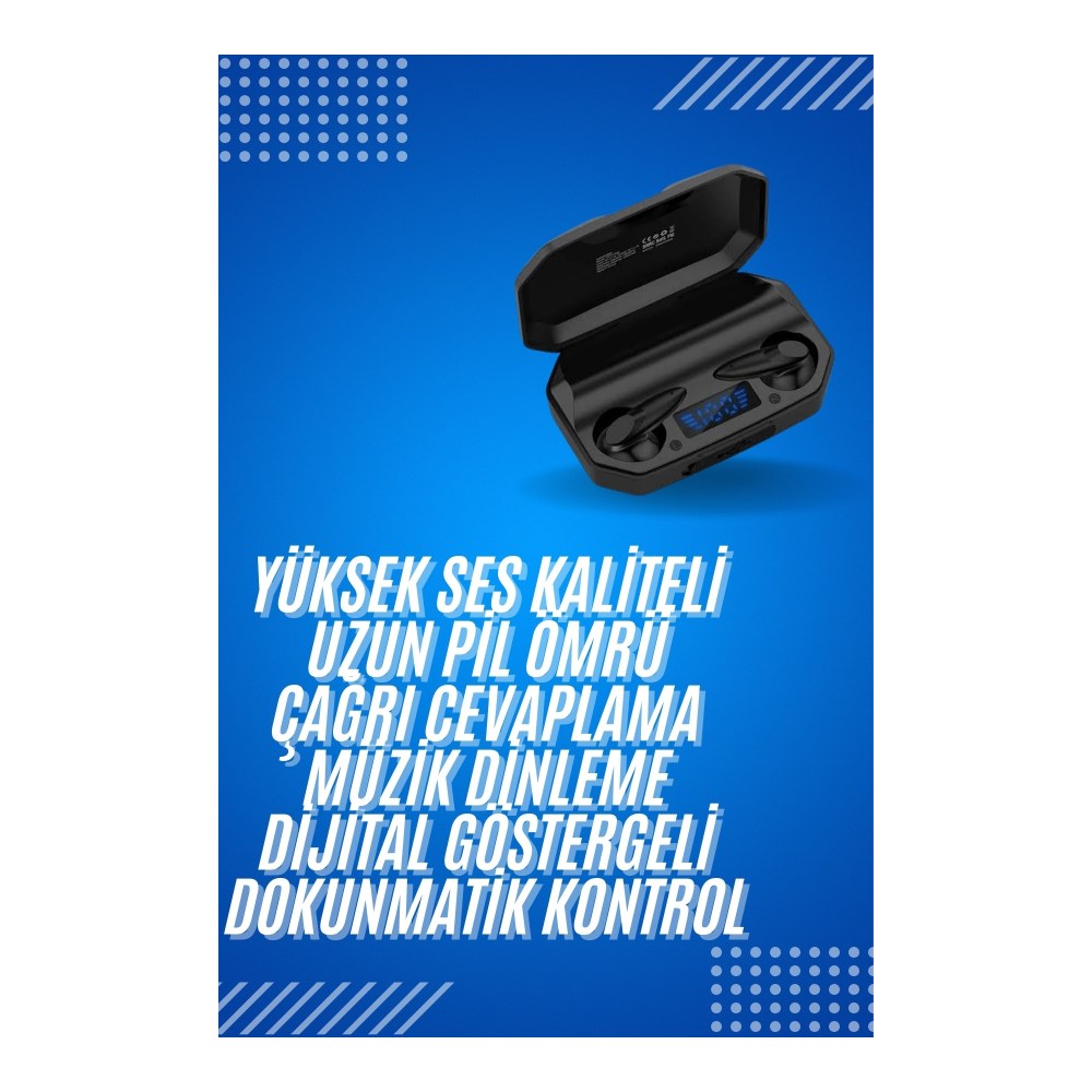 Rgb Işıklı Çift Mikrofonlu Siyah Profesyonel Oyuncu Kulaklığı Kablosuz Kulakiçi Yeni Nesil