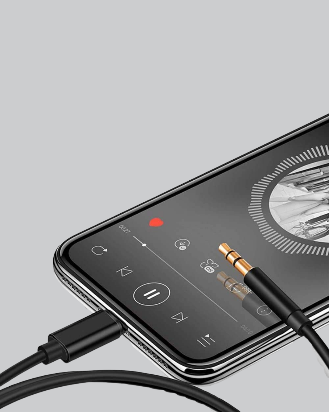 iPhone Uyumlu Lightning – 3.5mm Aux Adaptör Kablo Stereo Ses Aktarım