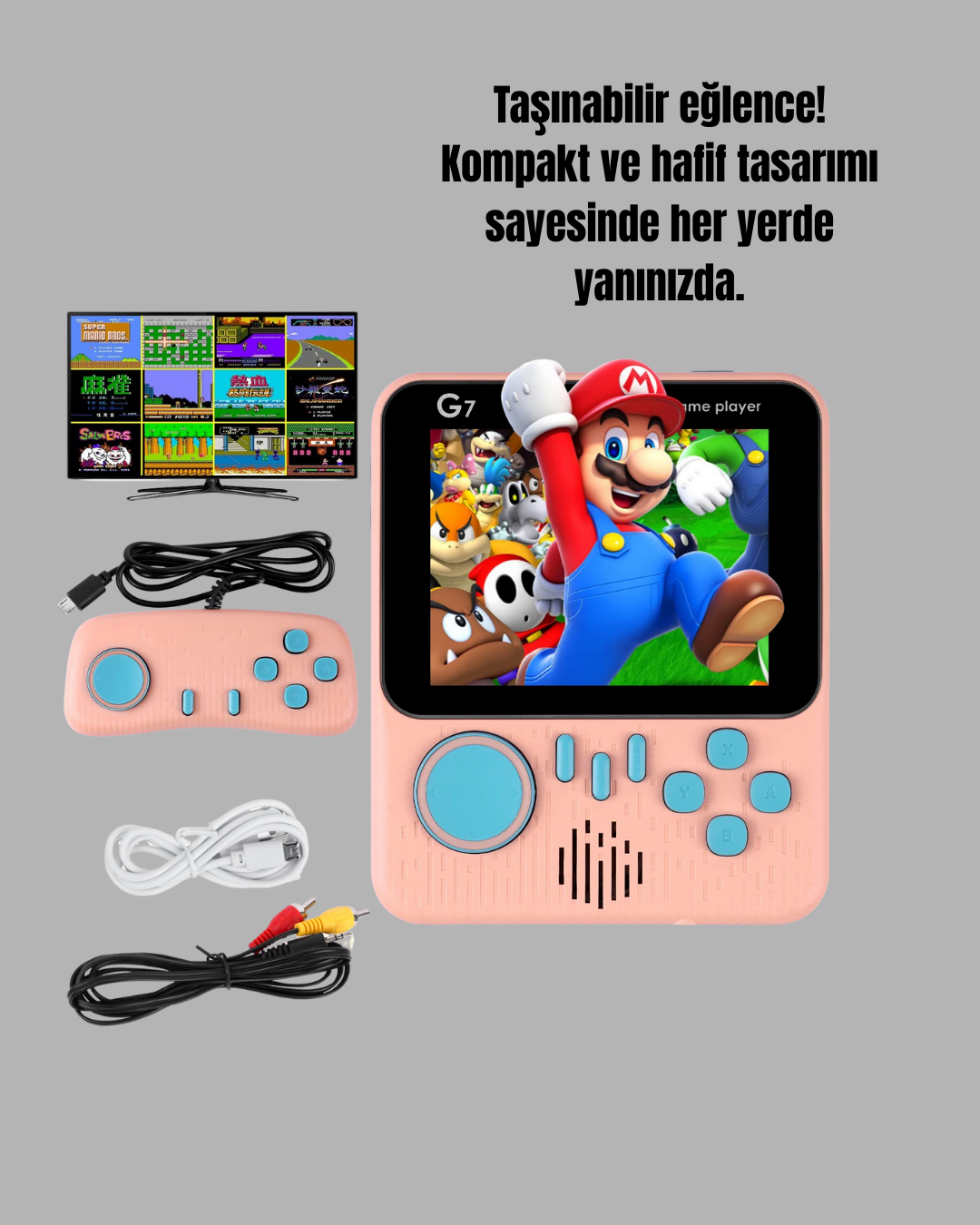 666 Oyunlu Retro Game Console – TV ve Çift Gamepad Desteği