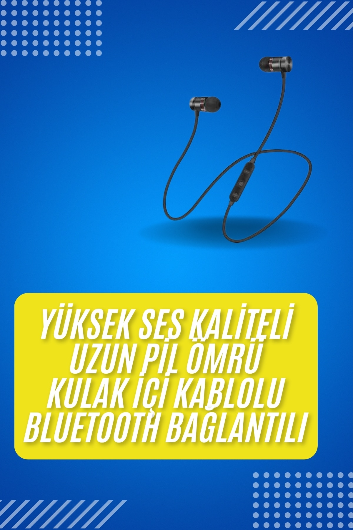 Bluetooth Bağlantılı Kablolu Mıknatıslı Sport Kulaklık