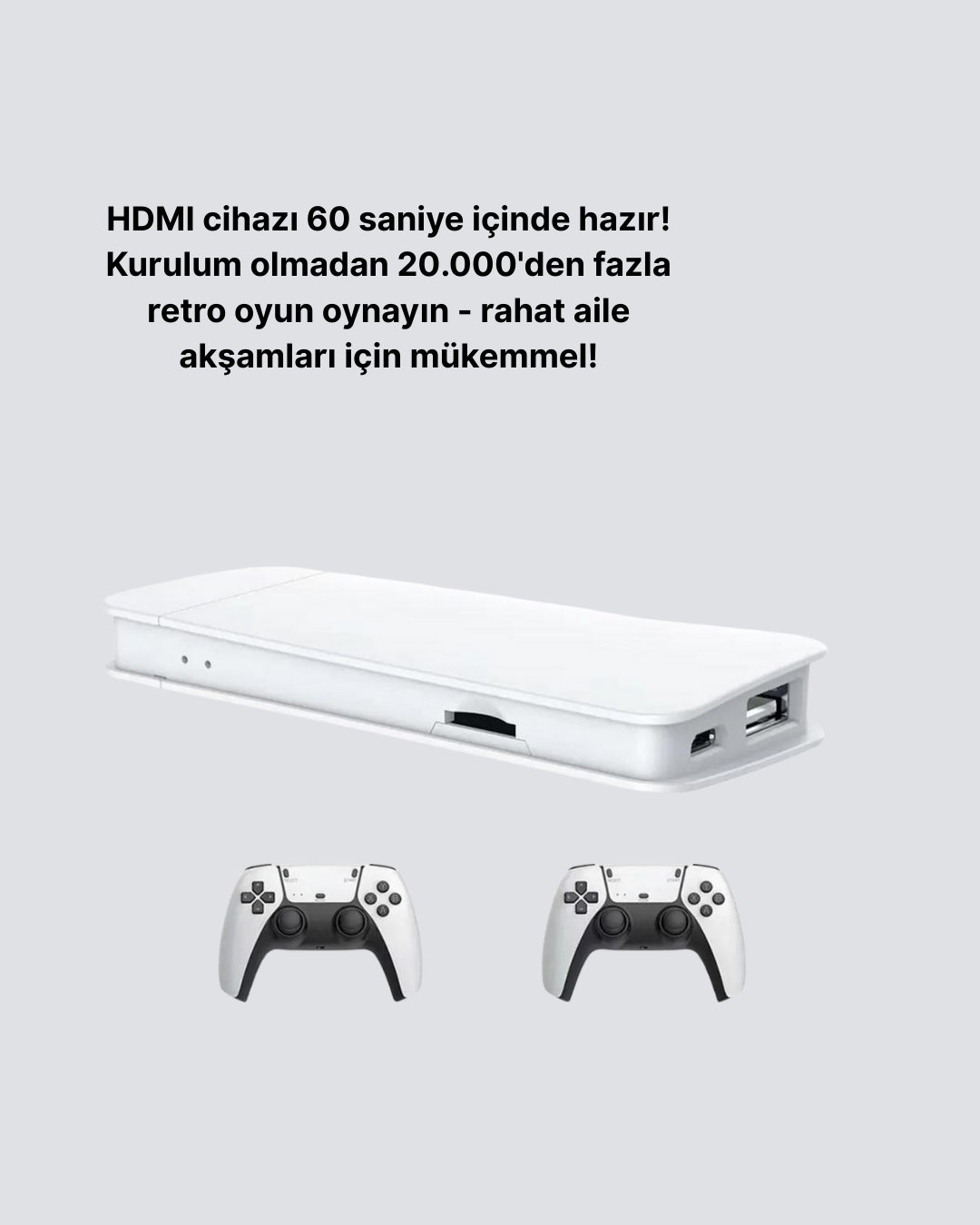 20.000 Yüklü Oyunlu Kablosuz Retro Oyun Konsolu 4K Destekli