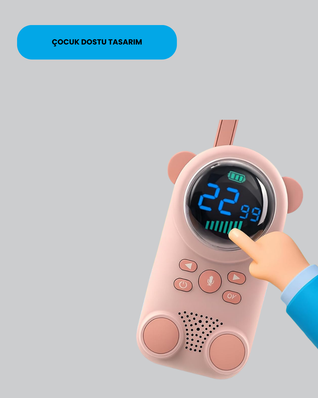 LCD Ekranlı Bebek m2 Telsizi