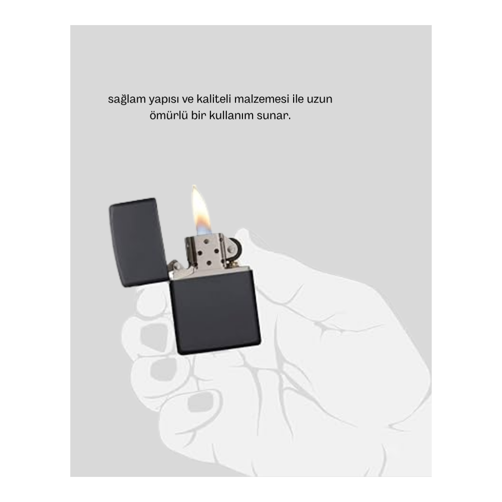 Tasarım Metal Çakmak Minimal Mat Yüzeyli ve Şık Görünümlü