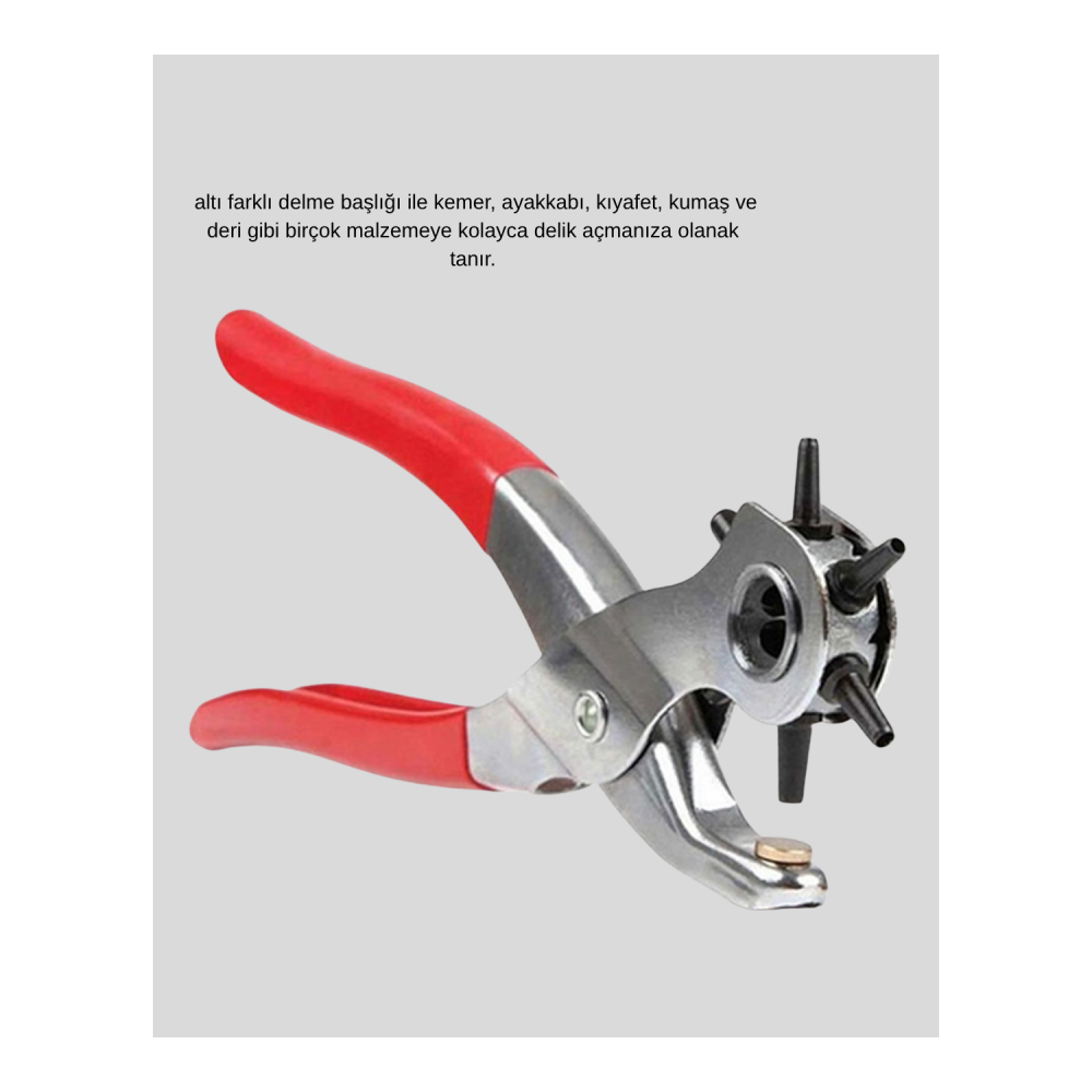 Delme Pensesi 6 Başlıklı Çok Amaçlı Paslanmaz Çelik Ergonomik