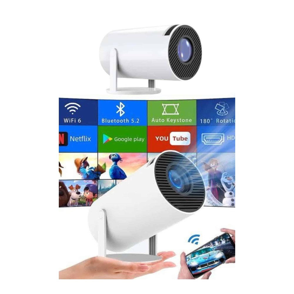 Sinema Projektörü Android HDMI USB WİFİ Ses Çıkışlı Ayaklı Projeksiyon Taşınabilir Yeni Nesil