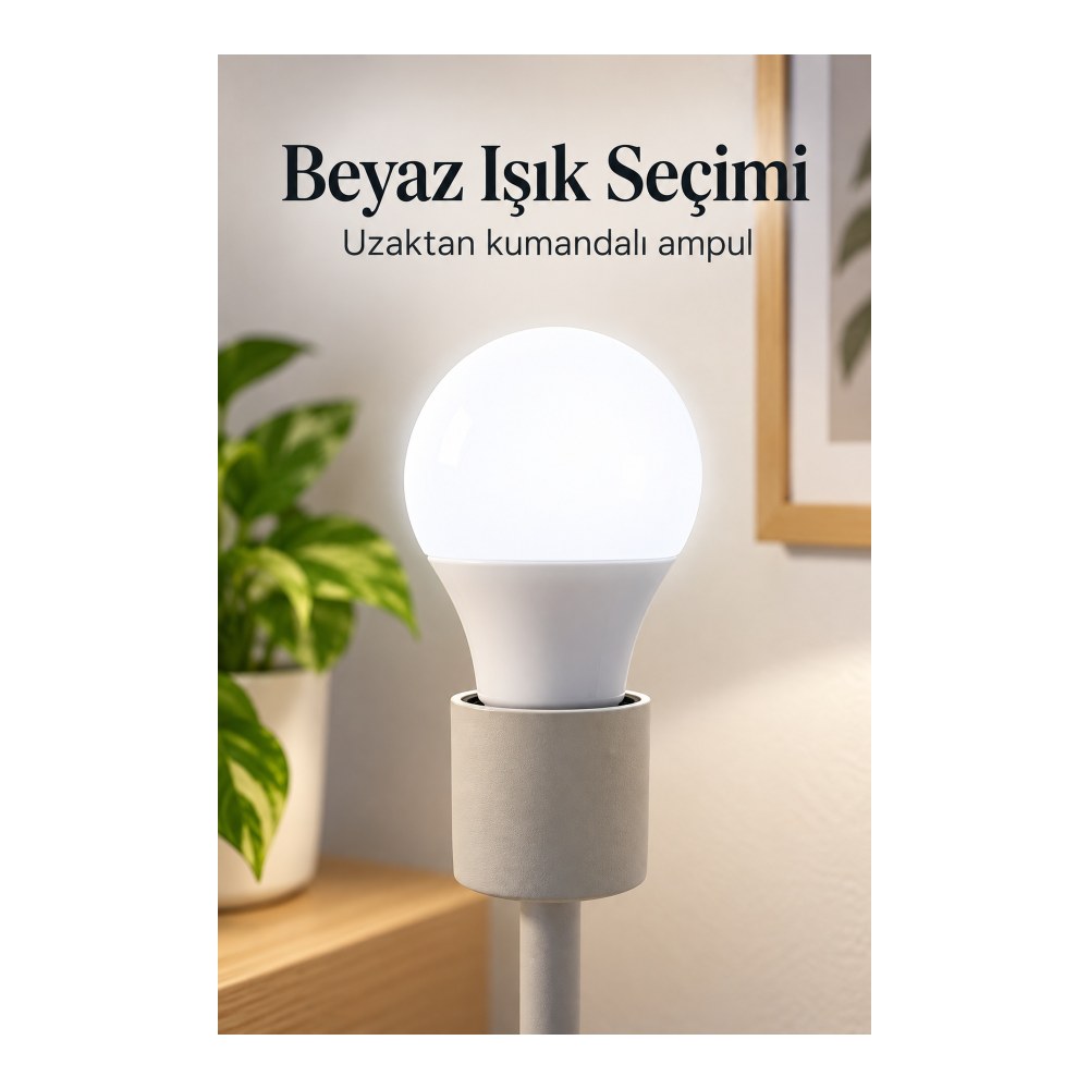 Kumandalı LED Ampul 10 W Güç Özellikli