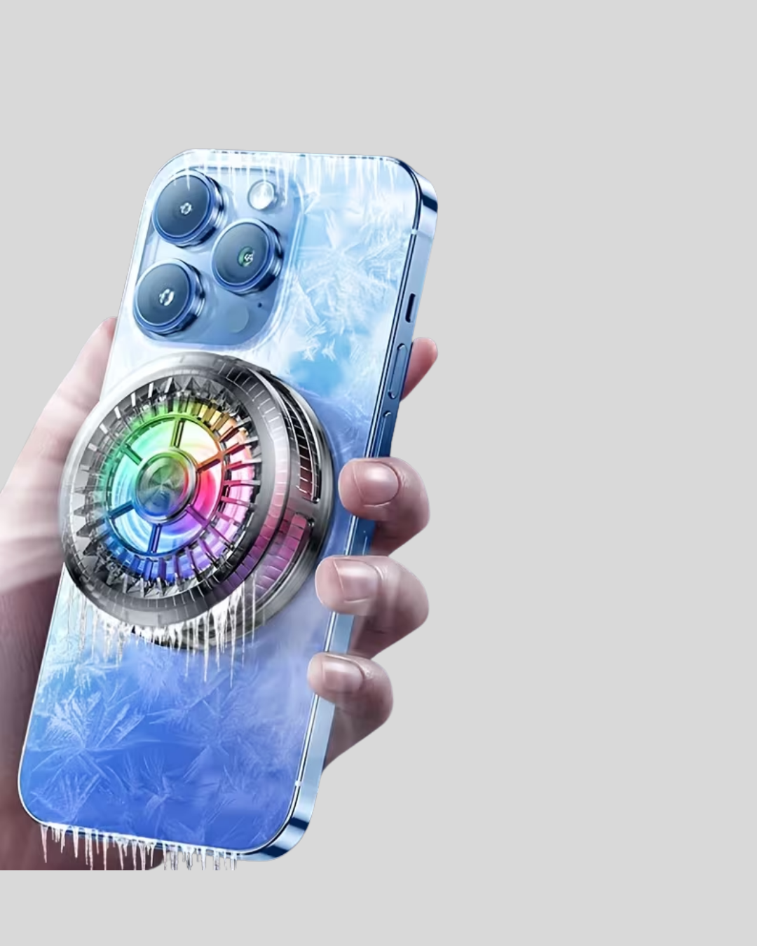 Gaming Telefon Soğutucu RGB Fan Sessiz Çalışma Tüm Modeller Uyumlu