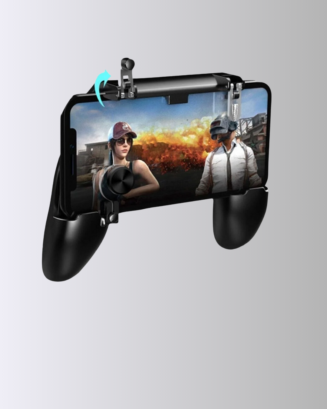 Joystick ve Parmak Tetikleyicili Mobil Oyun Gamepad Tutucu