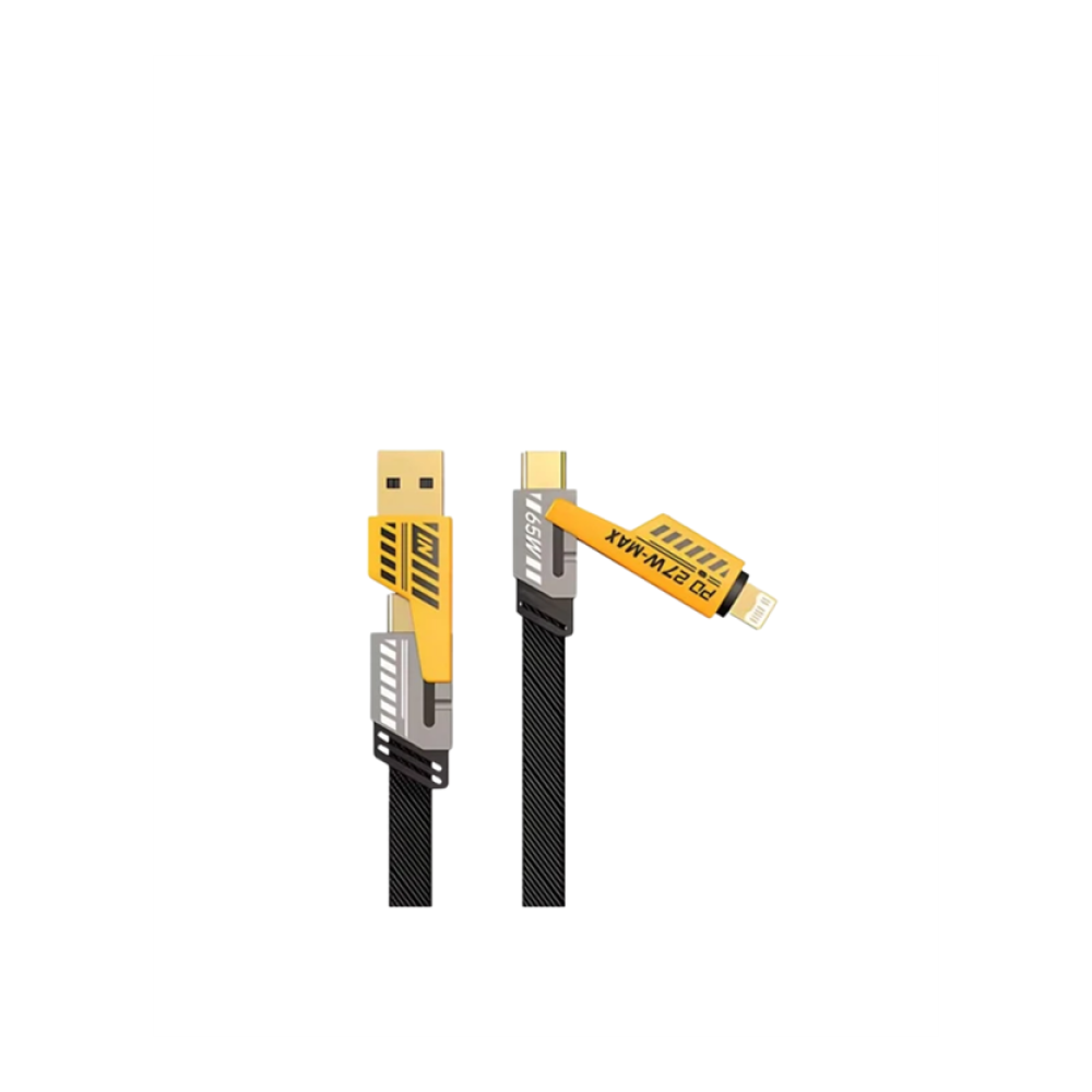 65W 4'ü 1 Arada Çoklu Şarj Kablosu – USB-C, USB-A, Lightning, Veri ve Şarj Desteği Yeni Nesil
