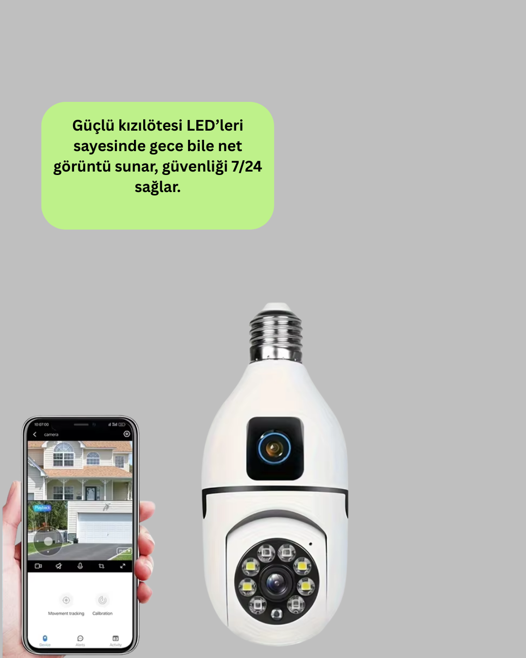 1080P WiFi Ampul Kamerası